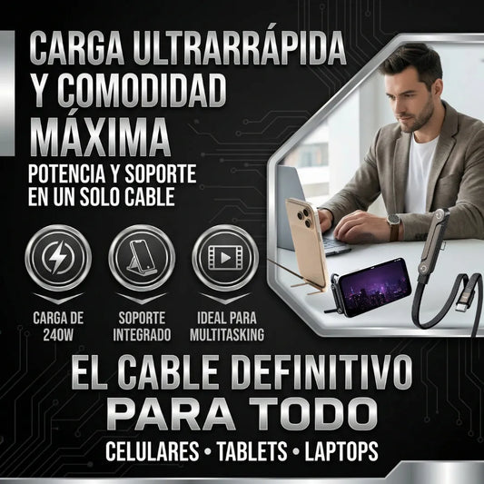 Cable USB con soporte