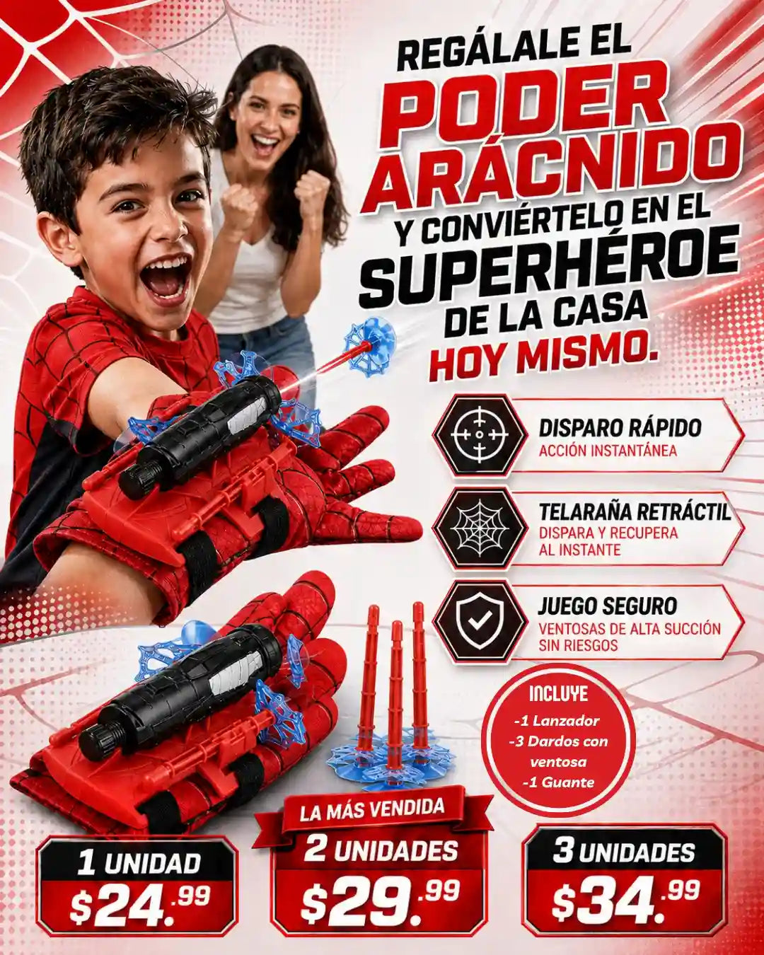 Guante+Lanzador Spiderman